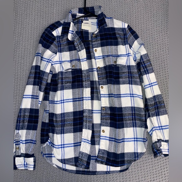 American Eagle Women’s Blue, White & Gray Cardigan - Picture 2 of 4